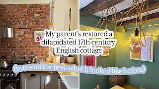 Tour A Restored 17th Century English Cottage With Me (Parent's Home Tour!)