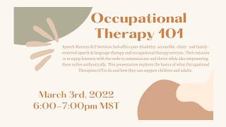 Occupational Therapy 101