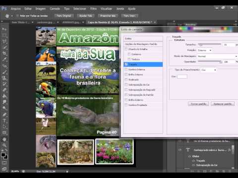 Curso de Photoshop CS6 - Aula 33 - Finalizando Capa de Revista