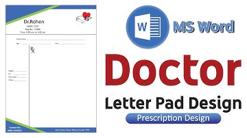 Doctor Letter Pad Design Tutorial in MS Word |Prescription Design in MS Word