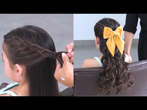 Foto: Penteado infantil festa de casamento ., auxiliar