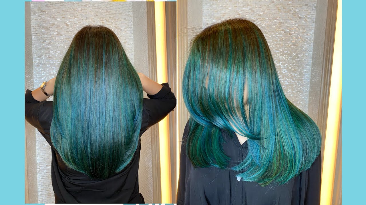 Nisha Cosglam Semi Permanent Hair Color, 120g (Peacock Blue,Pack OF 1)