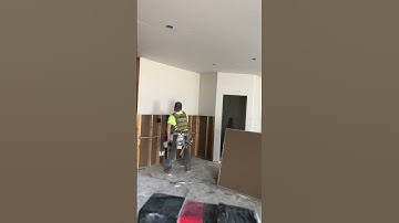 Instalación de drywall en paredes #drywall #drywallfinisher #shorts #construction