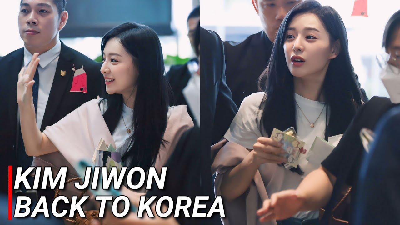 Kim Ji Won meeting Fans At Singapore Airport Heading Back To Korea 240515