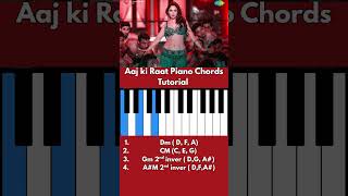 Aaj Ki Raat Piano Chords tutorial | Stree 2 movie songs |  Easy Piano Lesson | Aaj ki raat song