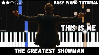 The Greatest Showman - This Is Me Easy Piano Tutorial