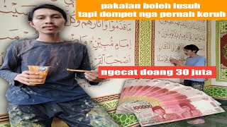 ternyata begini penghasilan tukang kaligrafi masjid!!! PNS mah lewatt cuyy