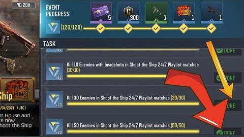 Call Of Duty Mobile Kill 30 - 50 Enemies in Shoot the Ship 24/7 Playlist matches Task Complete