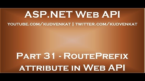 RoutePrefix attribute in Web API