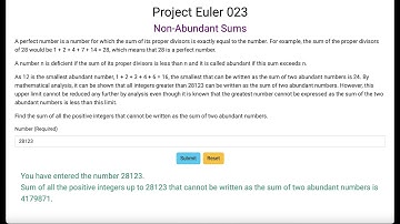 Project Euler 023 - Non-Abundant Sums