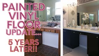 UPDATE!! Painted Vinyl Floor 5 Years Later!! How it