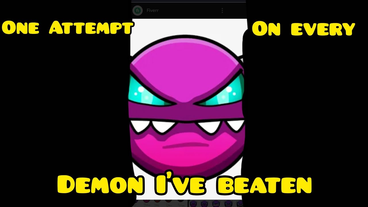 One attempt on every demon I've beaten in Geometry Dash - YouTube
