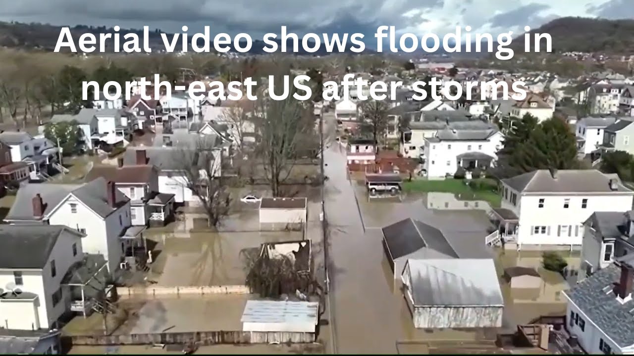 #Aerial video shows flooding in north-east US after storms - YouTube