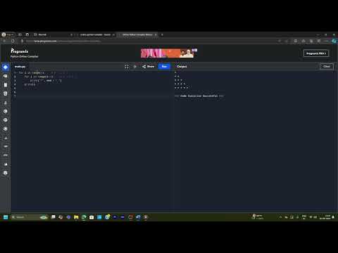 Print a lower triangular matrix of stars in Python