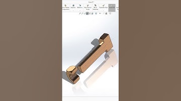 Nut and bolt design in SOLIDWORKS assembly #keyshot #tutorial #solidworks #bolt