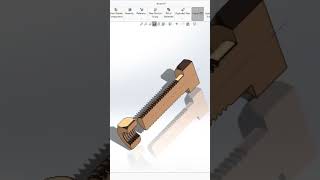 Nut and bolt design in SOLIDWORKS assembly #keyshot #tutorial #solidworks #bolt