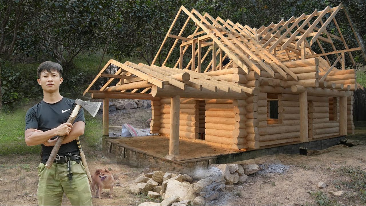 1 год самостоятельного строительства бревенчатого дома. Я построил дом, о котором мечтал с 16 лет.