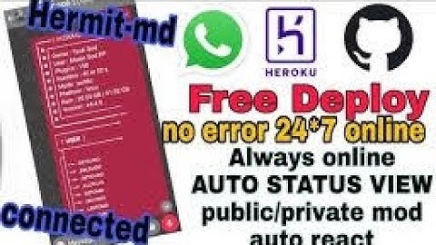 How To Make Hermit-MD Whatsapp Bot | Make Deploy Hermit-MD Bot on Heroku | How To Create Whatsap Bot