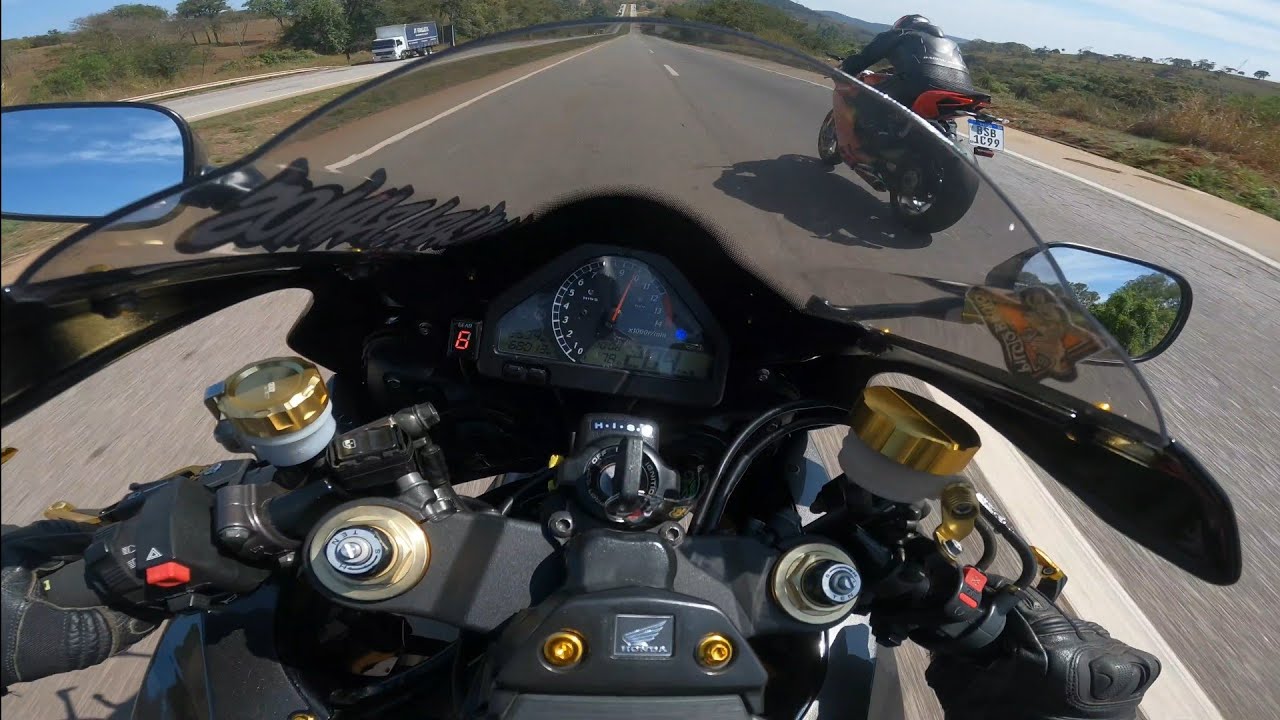 TEST RIDE - CBR 1000RR FIREBLADE BLACK 2007 | ENCONTREI UMA PANIGALE NO CAMINHO 😈