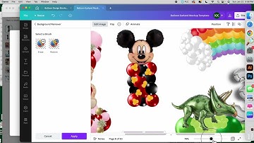 Create Custom Balloon Arrangement in Canva Tutorial - Racecar 1st Bday Theme Balloon Mockup