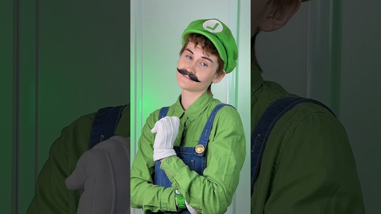 J’ai fais le cosplay de luigi ! 💚  #luigi #cosplay #humour #supermariobros #mario