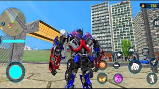 Optimus Prime Multiple Transformation Jet Robot Car Game 2020 - Android Gameplay FHD screenshot 2