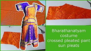 Sunpleats bharathanatyam costume/Cross pleated bharathanatyam pants