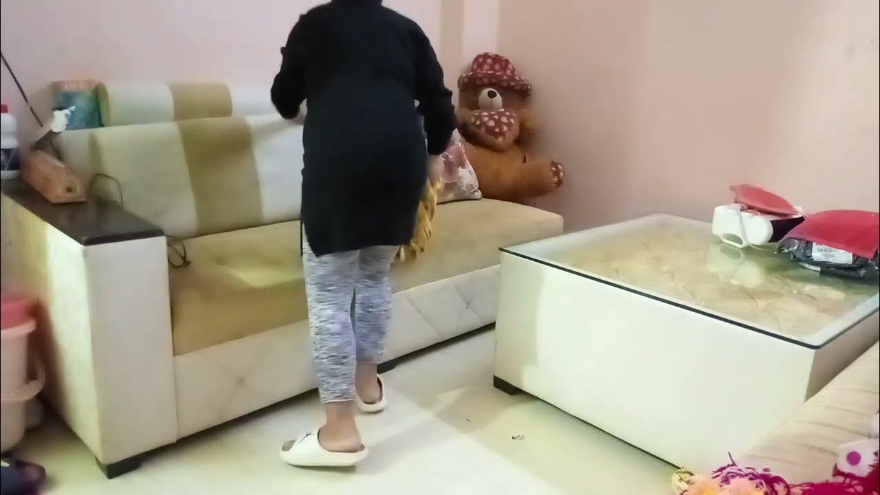 ASMR Indian Living Room Clean With Me PREGNANT CLEANING MOTIVATION 