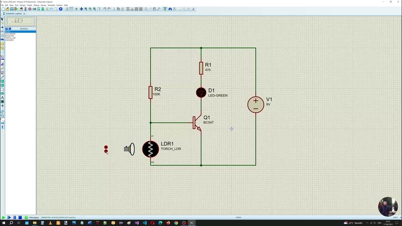 LDR with BC547 Transistor Example 1 YouTube