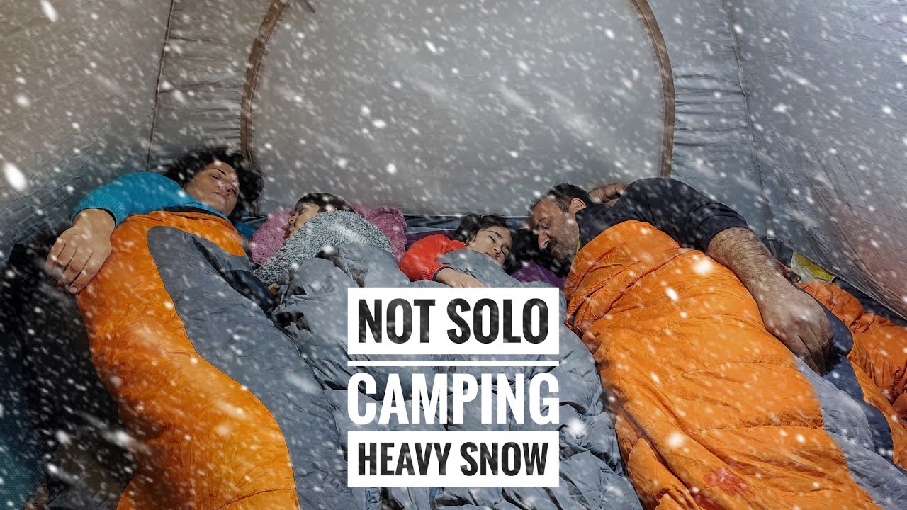 Camping in the Heavy Snow Winter Camping Overnight Kış Kampı