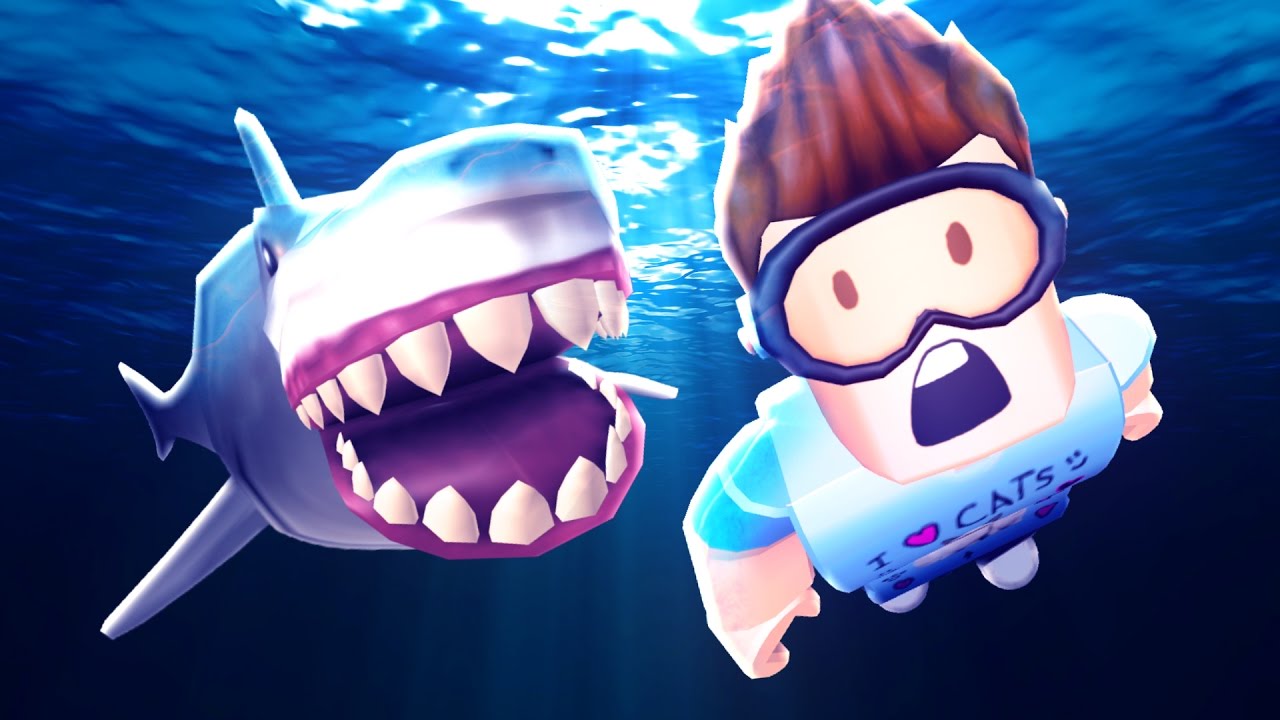 survive the shark attack in roblox youtube