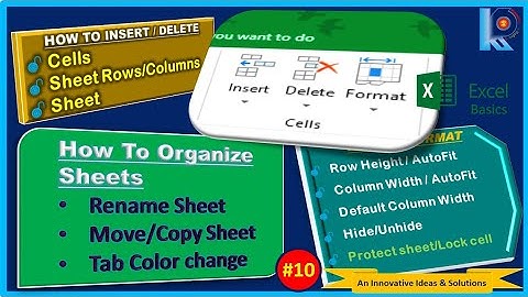 How to insert or delete cells, rows, columns and sheet in Excel in Tamil | Knowledge Refresh |
