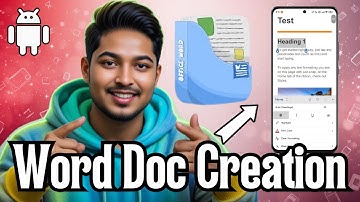 How To Create A Word Document In Android Phone - Full Tutorial