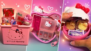 Satisfying ASMR Sanrio miniature bag packing candy gummy chocolate food mukbang | AuraPlayground
