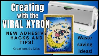 NEW HACKS💥XYRON CREATIVE STATION ADHESIVE 💥 Secret Tricks - Card Making using the WASTE! Shaker Card