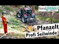 Pfanzelt Profi Getriebe Seilwinde P186 mit Hilfswinde & Polterschild – Fürstliche Leistung im Forst 🚜