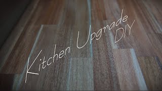 キッチンの作業台をアップグレードする / Kitchen Upgrade DIY / アカシア材 / wood food [4K]