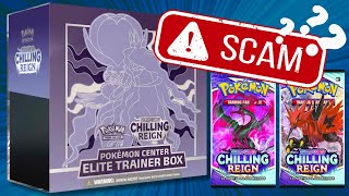 Was I just SCAMMED?! Opening a Pokemon Center Chilling Reign Elite Trainer Box!