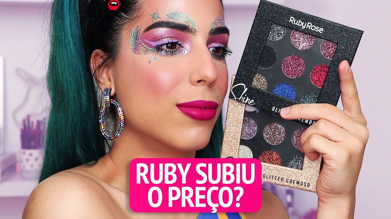 R$40 NA PALETA DA RUBY ROSE!? Testando novidadas de Carnaval e skincare... 🔥 Vale o preço?!