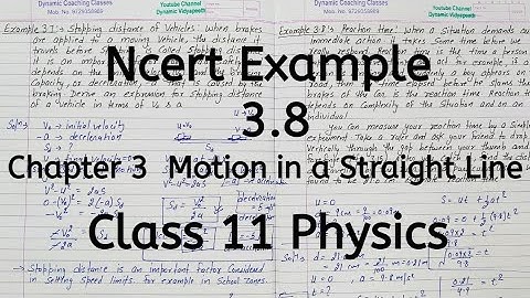 Ncert Example 2.7 | Chapter 2 | Motion in a Straight line | Class 11 Physics