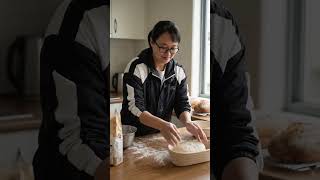 Home Bread Baking: Kneading Dough by the Window