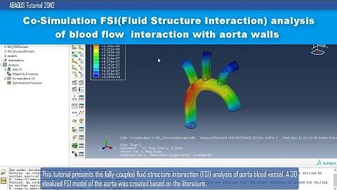 ABAQUS tutorial | Co-simulation FSI analysis of blood flow interaction with aorta walls