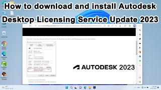 How to download and install Autodesk Desktop Licensing Service Update 2023