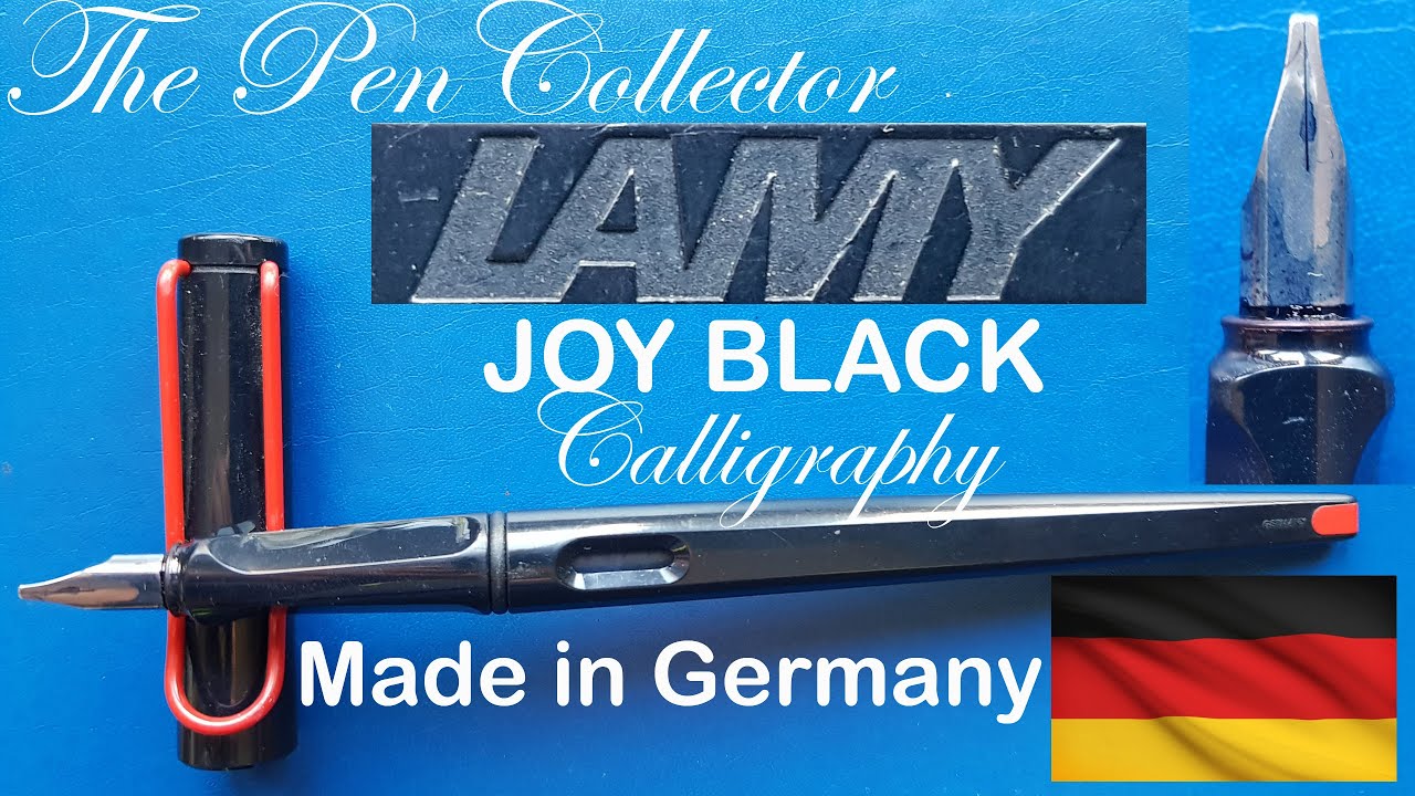 Lamy Joy AL 011 Calligraphy Set In Black And Aluminium With Black Ink Cartridges