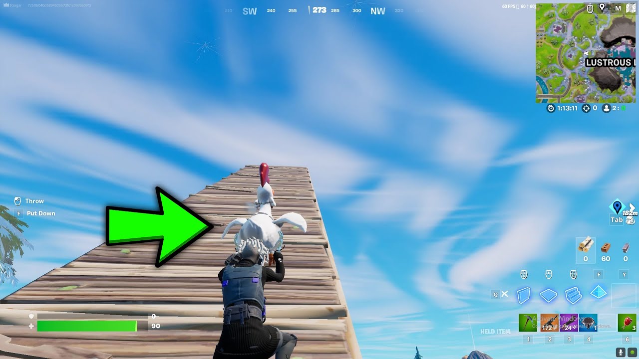 Fall 4 stories while holding a chicken