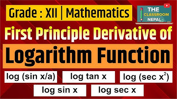 class 12 : first principle derivative of  Logarithm function