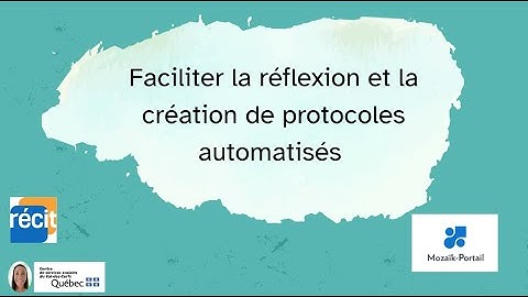 Document de travail des protocoles automatisés dans Mozaïk portail
