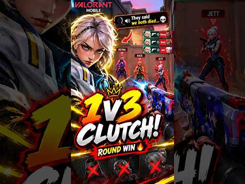 MY TEAM SAID WE BOTH DIED… THEN I WON A 1v3! 😈🔥 | VALORANT Mobile #valorantmobile #valorant #gaming