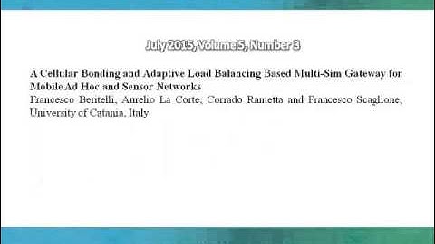 International Journal on AdHoc Networking Systems (IJANS)