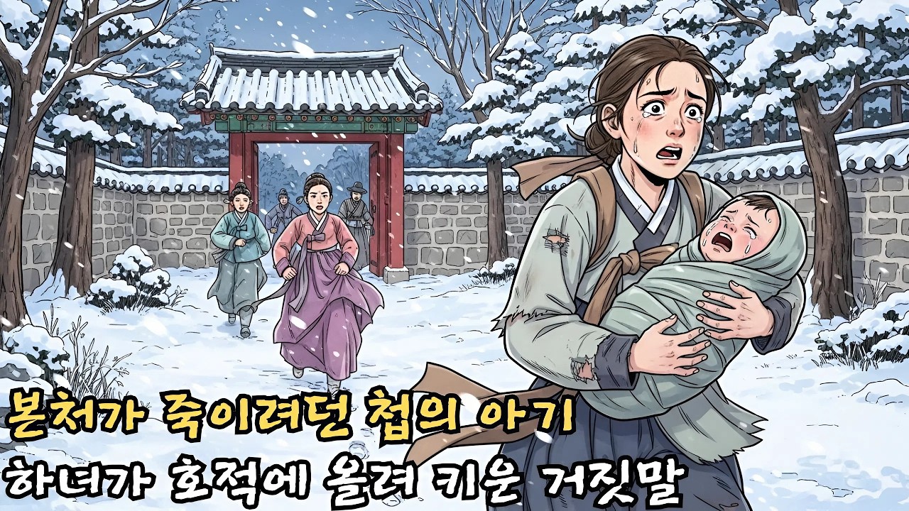 본처가 죽이려던 첩의 갓난쟁이를 몰래 빼돌려 자신의 호적에 올리고 키운 하녀의 위대한 거짓말 | 야담 민담 전설 옛날이야기